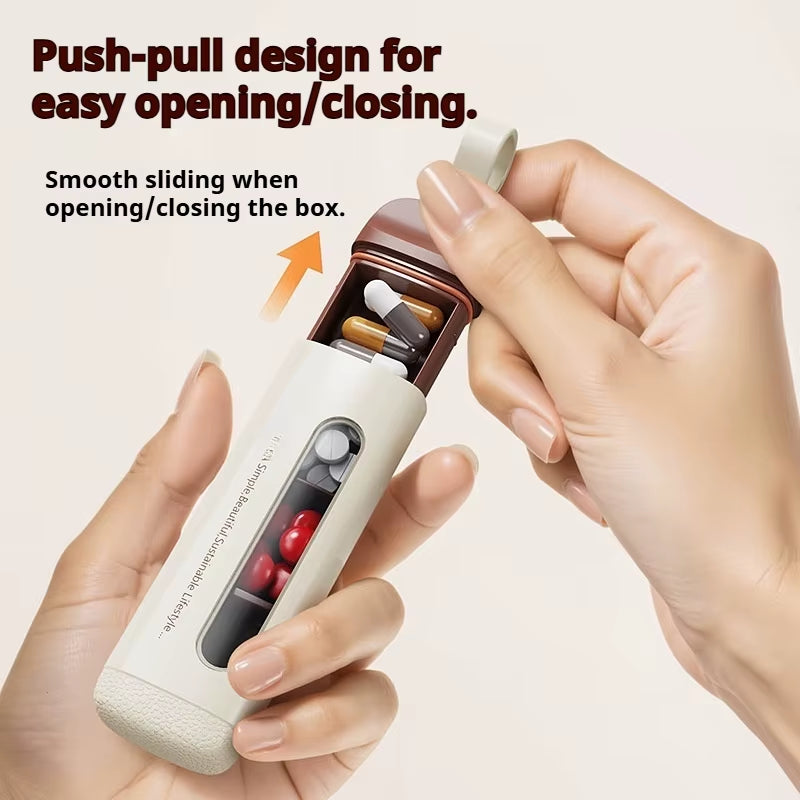 Portable Pill Organizer Box Neat and Tidy Pill Management Travel Dispenser Medicine Box Durable Sturdy Pocket Pill Cases