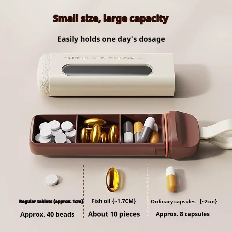 Portable Pill Organizer Box Neat and Tidy Pill Management Travel Dispenser Medicine Box Durable Sturdy Pocket Pill Cases