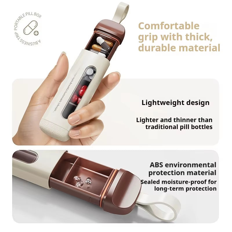 Portable Pill Organizer Box Neat and Tidy Pill Management Travel Dispenser Medicine Box Durable Sturdy Pocket Pill Cases