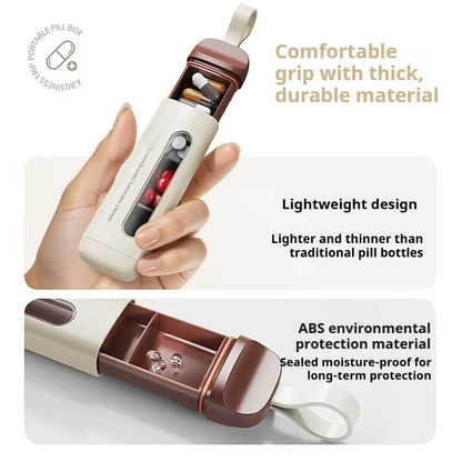 Portable Pill Organizer Box Neat and Tidy Pill Management Travel Dispenser Medicine Box Durable Sturdy Pocket Pill Cases